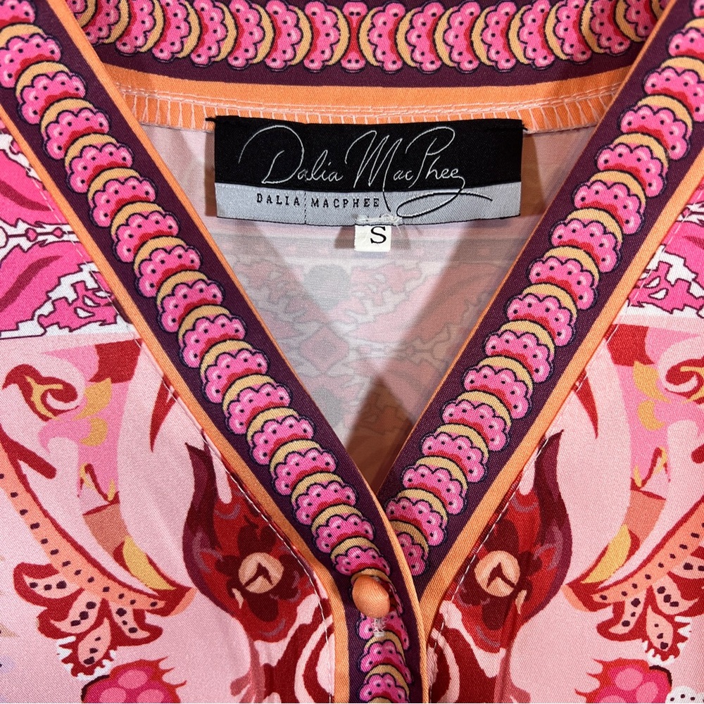 DALIA MACPHEE long sleeve paisley print pleated dress - Picture 4 of 9